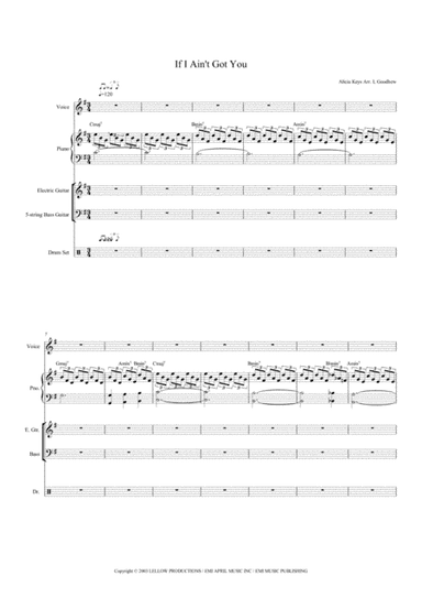 If I Ain't Got You (arr. L. Goodhew)