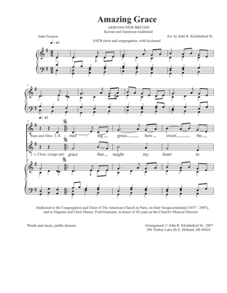 Amazing Grace - Amazing Grace (arr. John Kleinheksel)