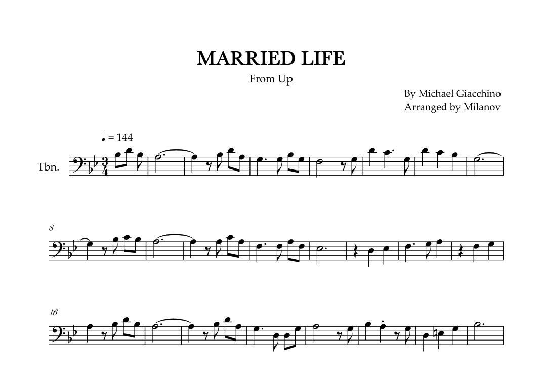 Married Life (arr. Milanov)