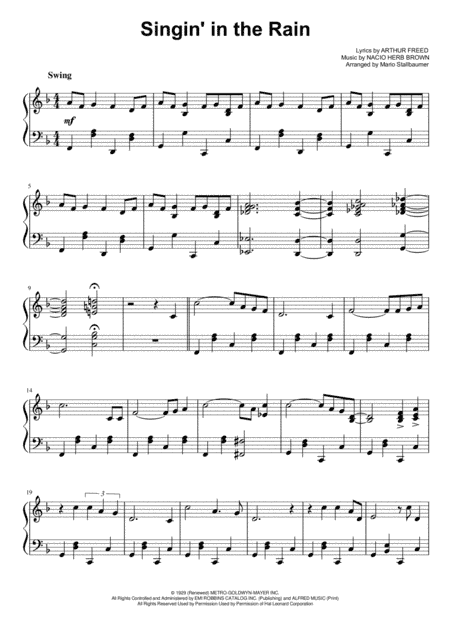Singin' In The Rain (arr. Mario Stallbaumer)