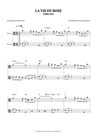 La Vie En Rose (arr. Valdir Maia)