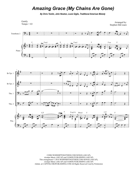 Amazing Grace (my Chains Are Gone) (arr. Stephen DeCesare)