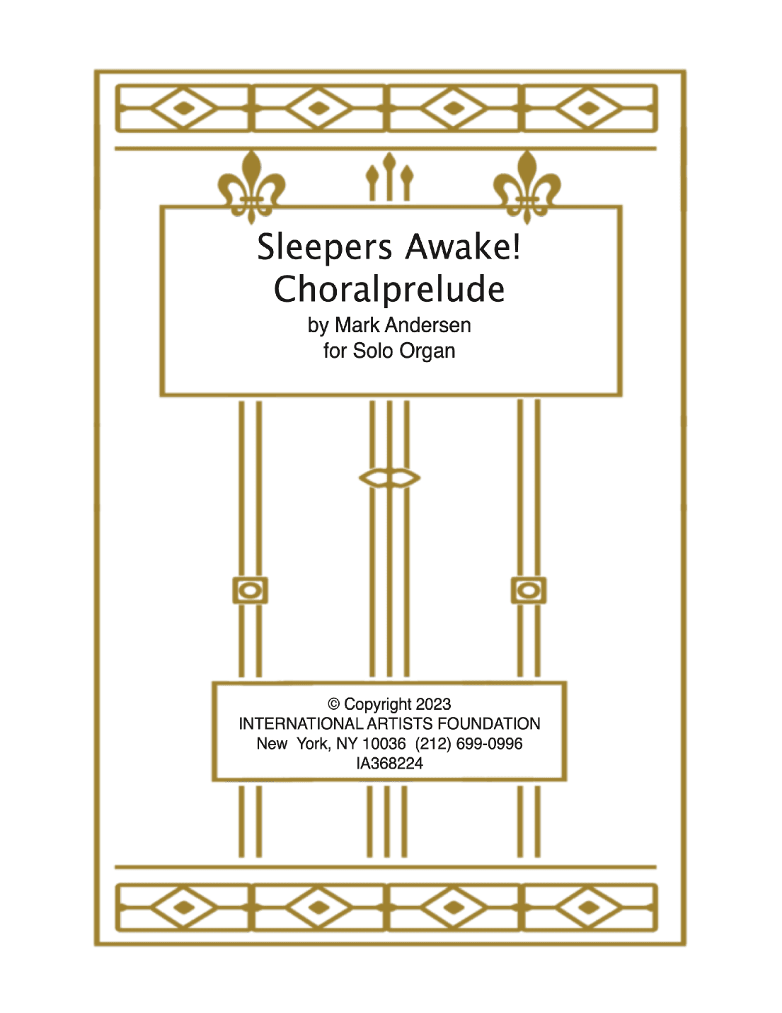 Sleepers Awake ! Choralprelude for organ by Mark Andersen