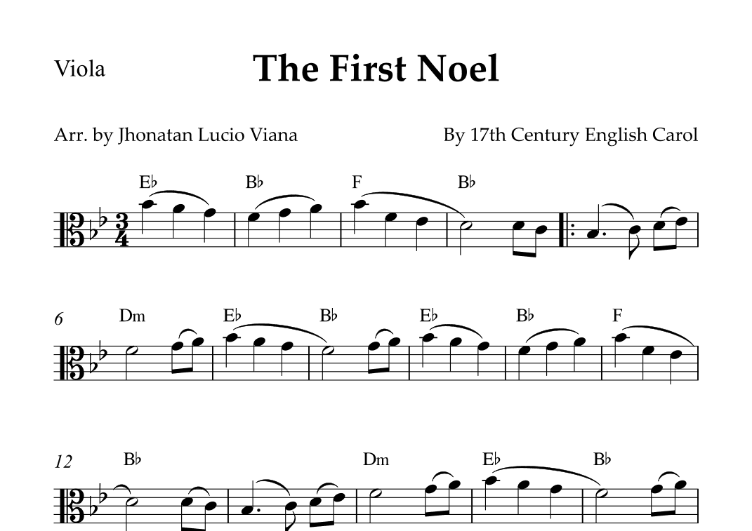 The First Noel (arr. Jhonatan Lucio Viana)