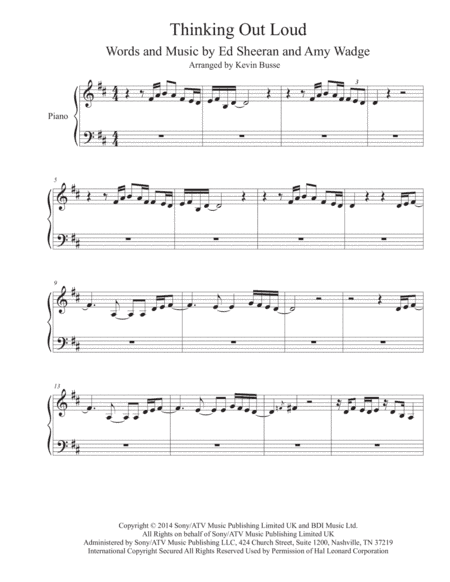 Thinking Out Loud (arr. Kevin Busse)