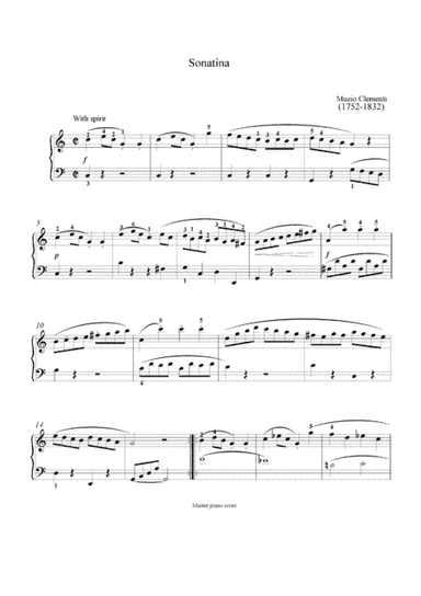 Clementi - Sonatina (Easy piano arrangement) (arr. MPS)