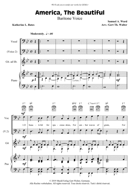 America, The Beautiful (arr. Gert Th. Walter)