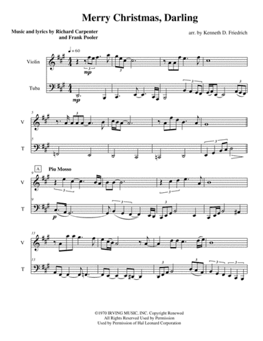 Merry Christmas, Darling (arr. Kenneth D. Friedrich)