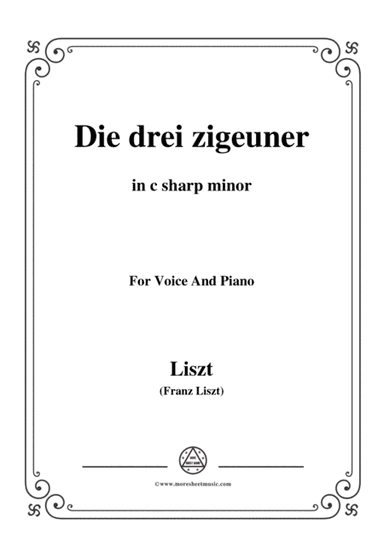 Liszt-Die drei zigeuner in c sharp minor,for Voice and Piano (arr. MSM)