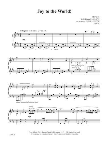 Joy to the World (arr. David Lantz III)