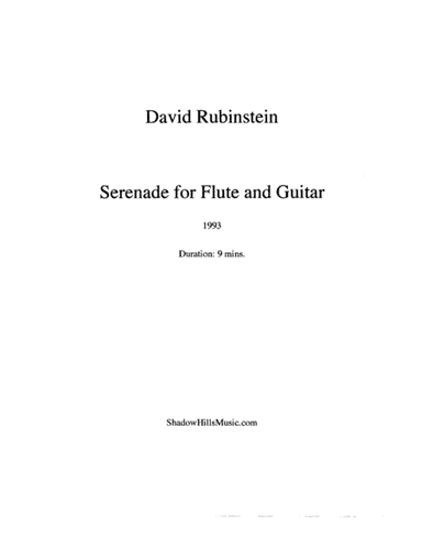 Serenade for Flute and Guitar