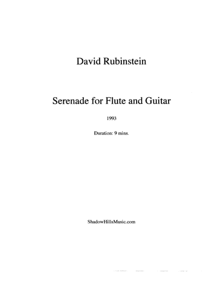 Serenade for Flute and Guitar