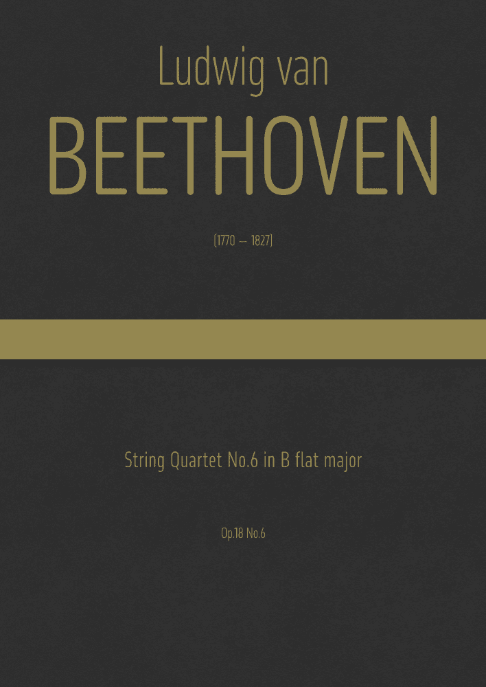 Beethoven - String Quartet No.6 in B flat major, Op.18 No.6 (arr. J.G. Cucó Barber)