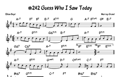 Guess Who I Saw Today (arr. John Fries)