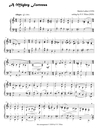 A Mighty Fortress Is Our God (arr. P. F. Tillen)