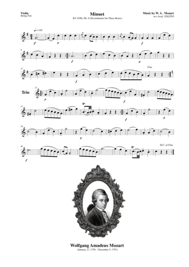 Menuet (from Divertimento for Three Horns) (arr. Josef STASTNY)