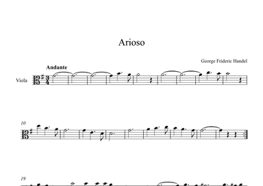 Arioso - George Frideric Handel (Viola) (arr. Digital Book Music)