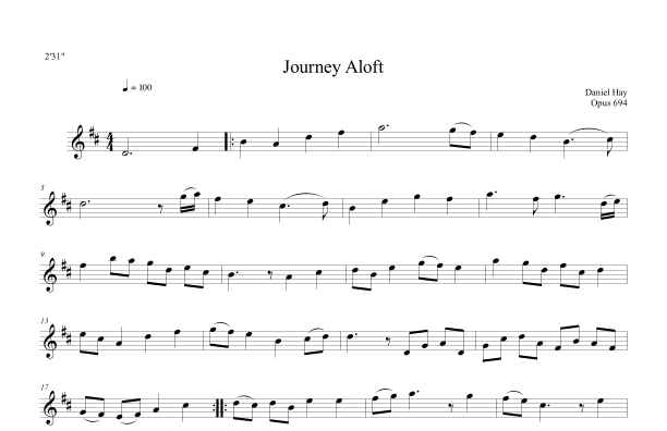 Journey Aloft (Opus 694)