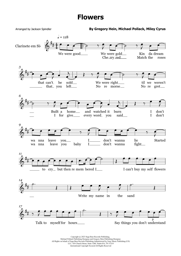 Flowers (arr. Jackson Spindler)