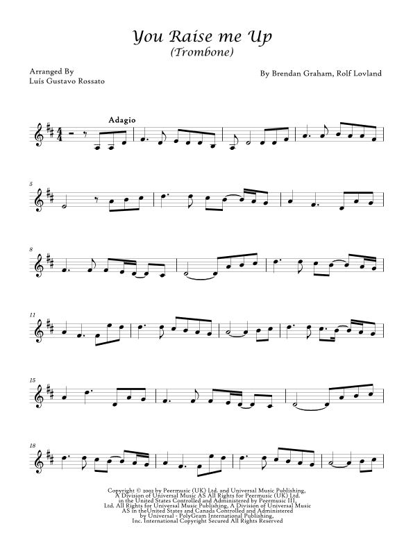 You Raise Me Up (arr. Luís Gustavo Rossato)