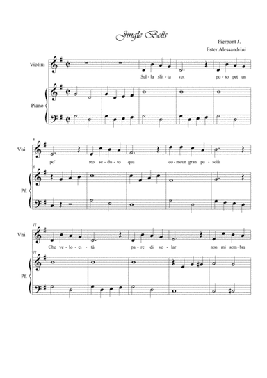 Jingle bells. Violino e pianoforte (arr. Ester Alessandrini)