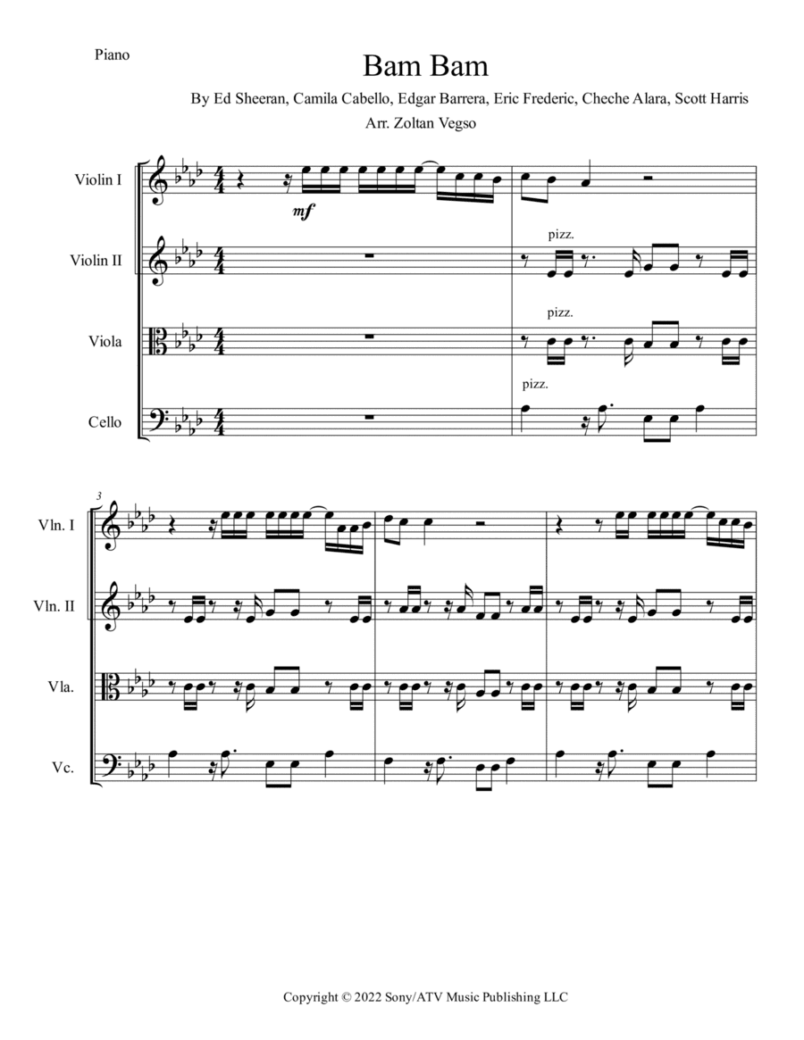 Bam Bam (arr. Zoltan Vegso)