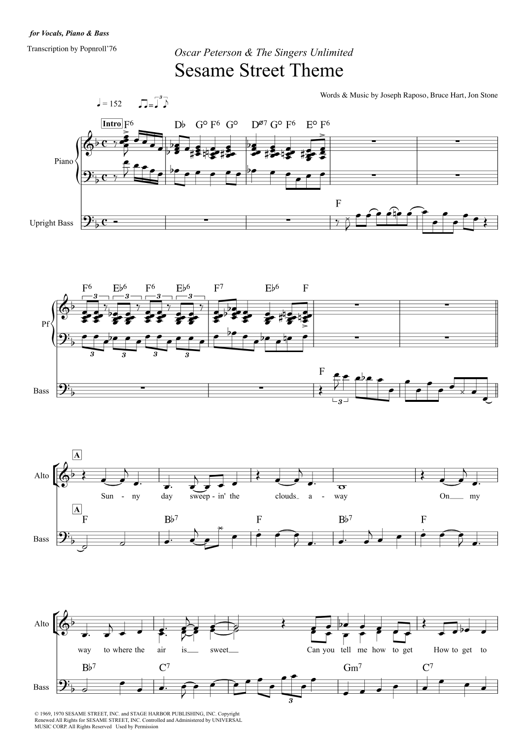 Sesame Street Theme (arr. Popnroll '76)