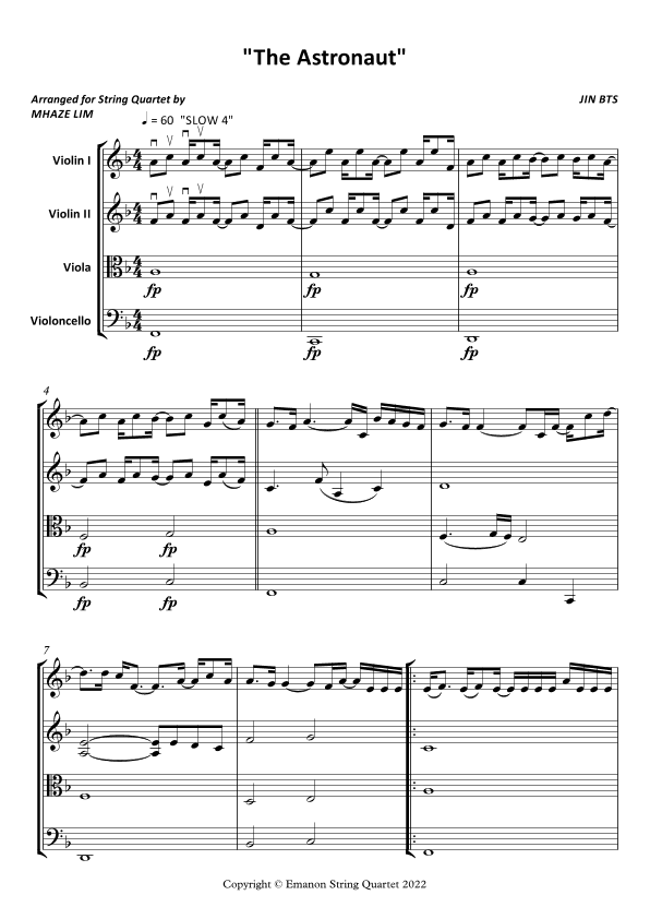 The Astronaut (arr. Mhaze Lim)
