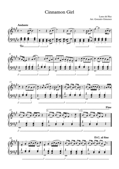 Cinnamon Girl (arr. Gonzalo Gimenez)