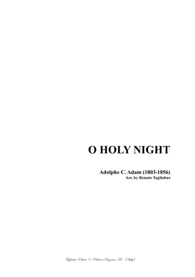 O HOLY NIGHT - ADAM - for Brass Quintet and Vibraph - With Parts (arr. Renato Tagliabue)