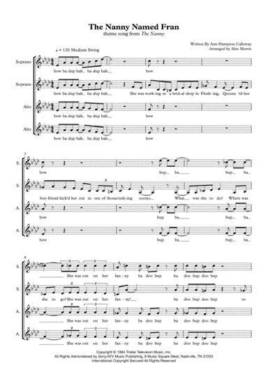 The Nanny Named Fran (arr. Alex Morris)