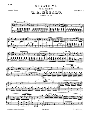 Mozart - Piano Sonata No. 8 in C major, KV 310 (arr. Wesley Mekilis)