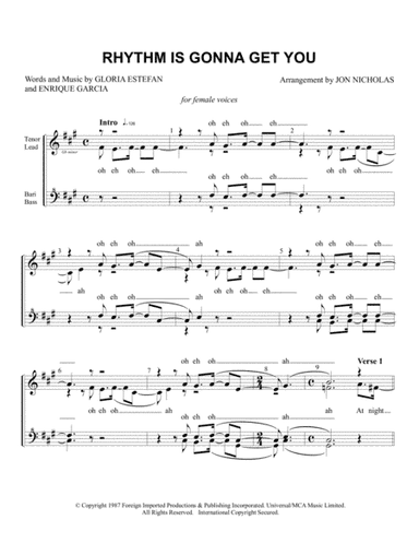 Rhythm Is Gonna Get You (arr. Jon Nicholas)