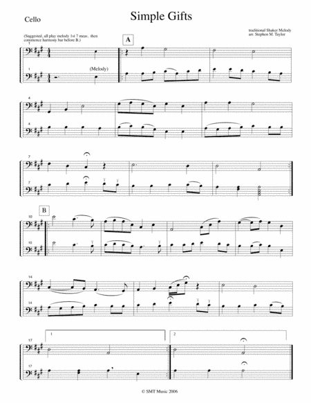 Simple Gifts (Shaker Melody) (arr. Stephen M. Taylor)