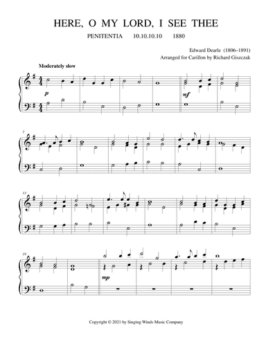 Here, O My Lord, I See Thee (PENITENTIA) (arr. Richard Giszczak)
