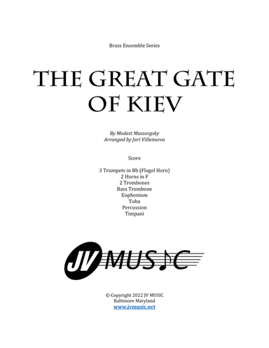 The Great Gate of Kiev for Brass Ensemble (arr. Jari Villanueva)