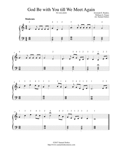 God Be with You till We Meet Again - for easy piano (arr. Samuel Stokes)