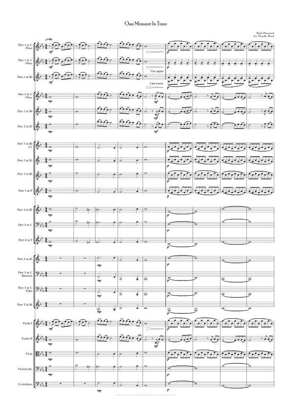 One Moment In Time (arr. Tom Rundle-Wood)