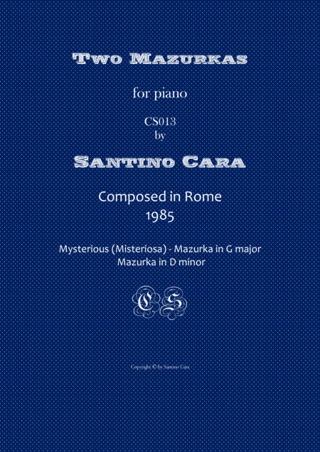 Two Mazurkas for piano - CS013