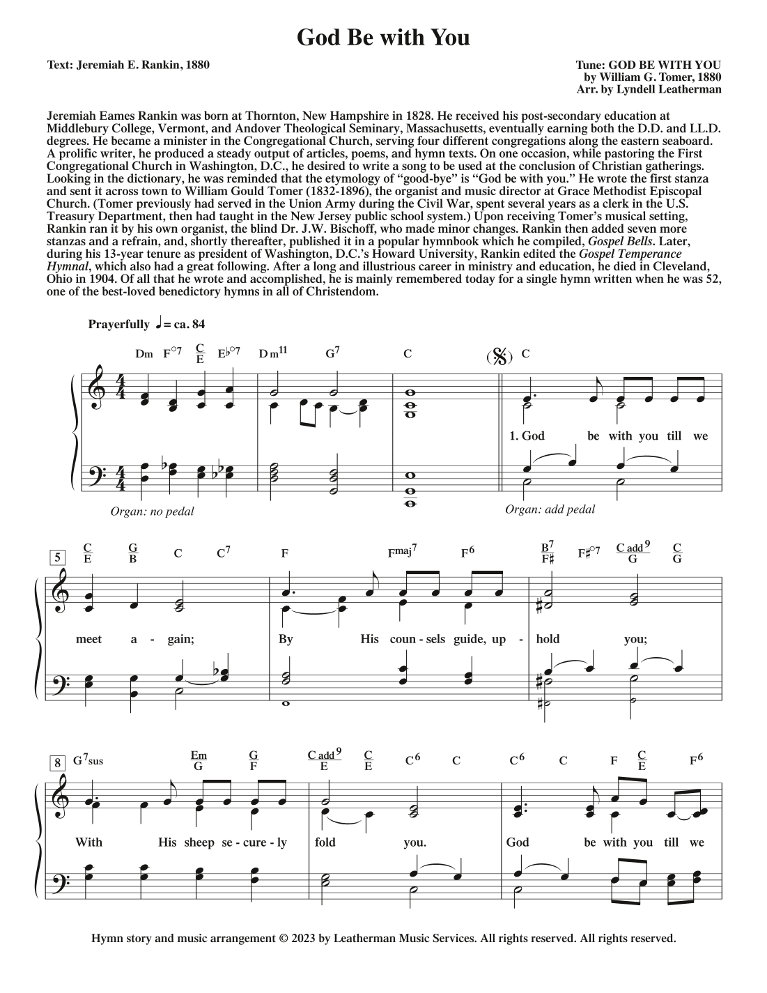 God Be with You (arr. Lyndell Leatherman)
