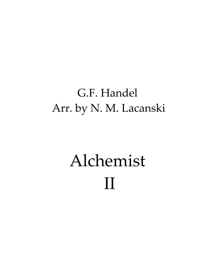Alchemist Movement 2 (arr. Nick Lacanski)