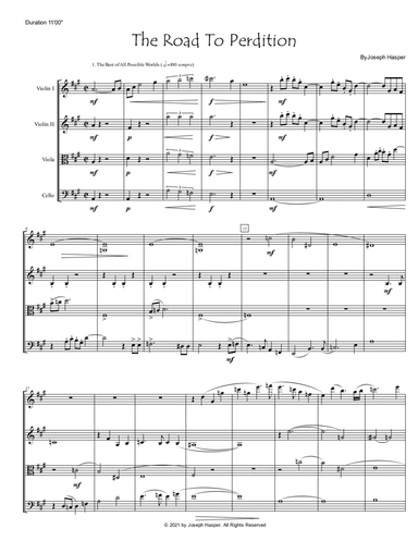 The Road To Perdition (string quartet)