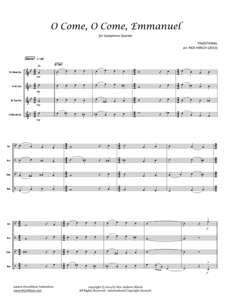O Come, O Come, Emmanuel (arr. Rick Hirsch)