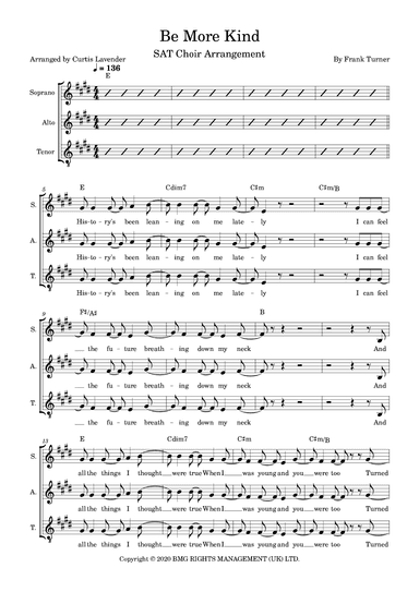 Be More Kind (arr. Curtis Lavender)