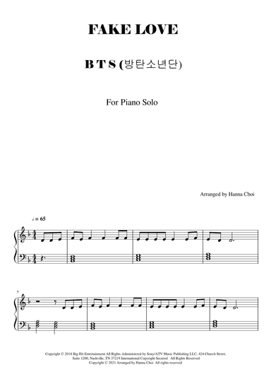 Fake Love (arr. Hanna Choi)