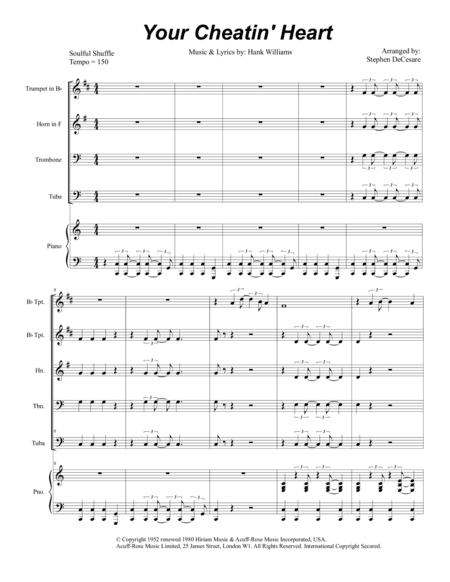 Your Cheatin' Heart (arr. Stephen DeCesare)