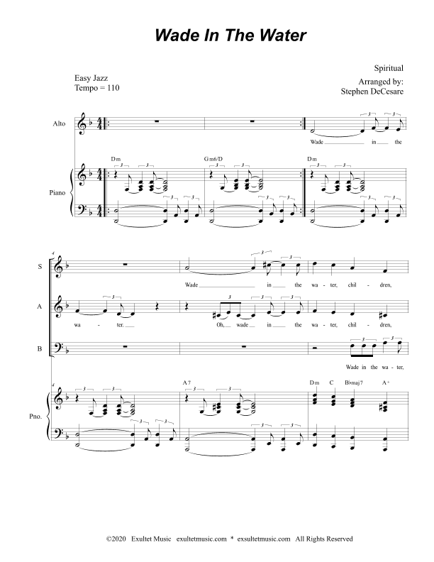 Wade In The Water (for SAB) (arr. Stephen DeCesare)