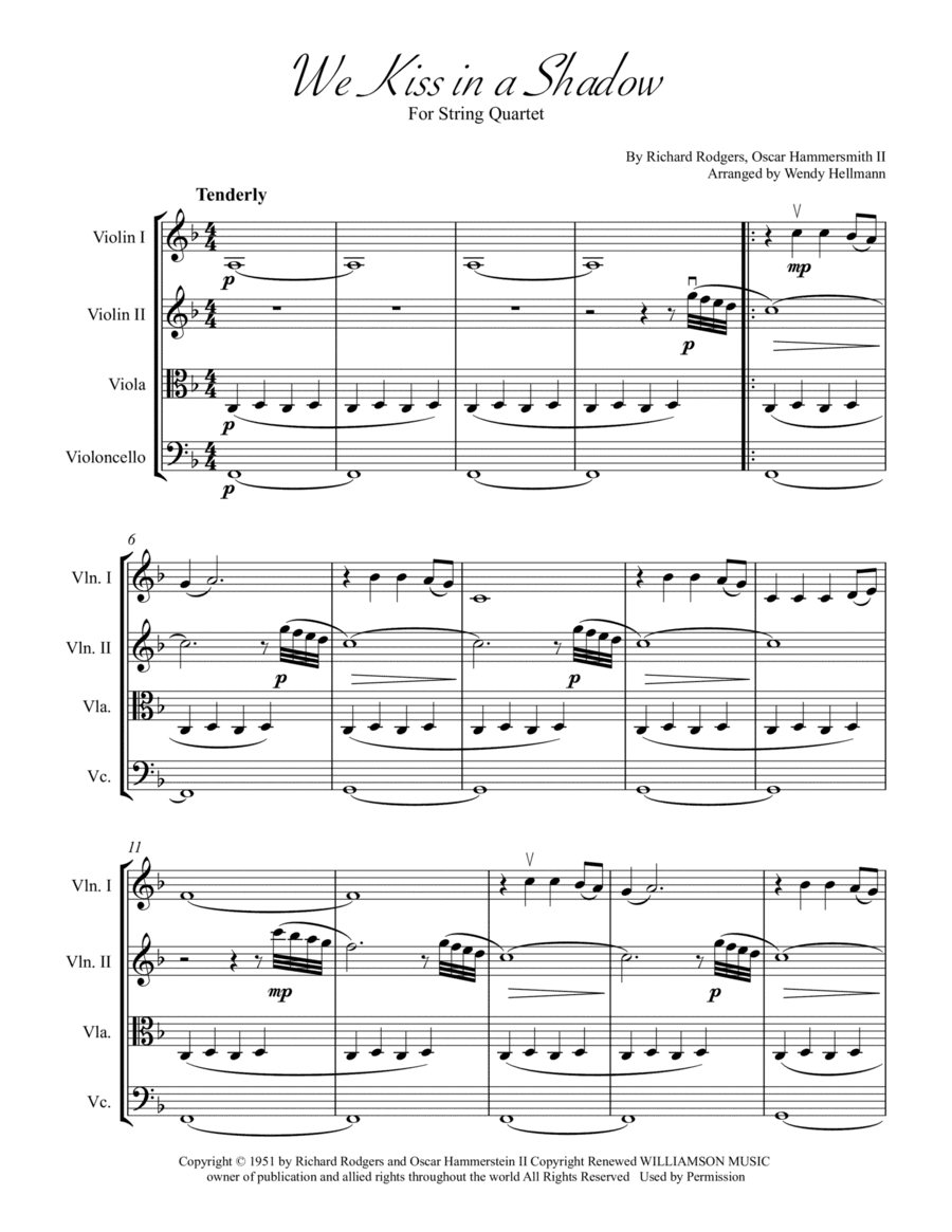 We Kiss In A Shadow (arr. Wendy Hellmann)