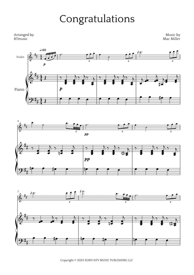 Congratulations (arr. BTmusic)