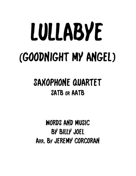 Lullabye (Goodnight, My Angel) (arr. Jeremy Corcoran)